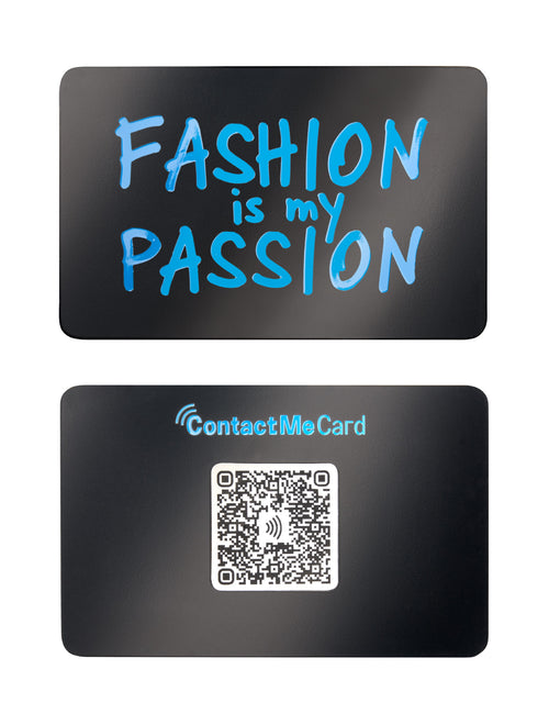 digitale Visitenkarte Fashion ist my Passion von Contactmecard. NFC Visitenkarte